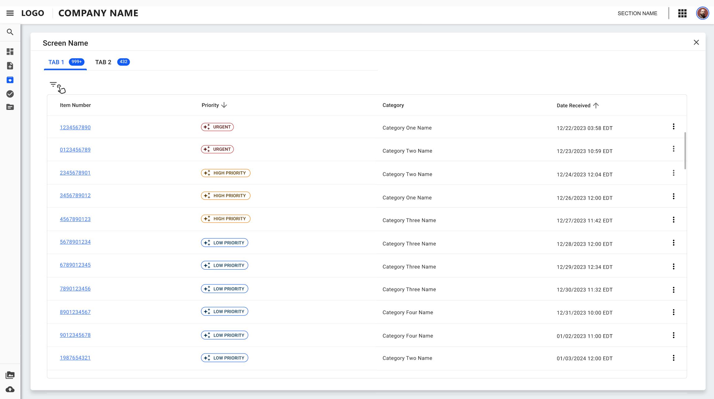 AI Application Screen 1
