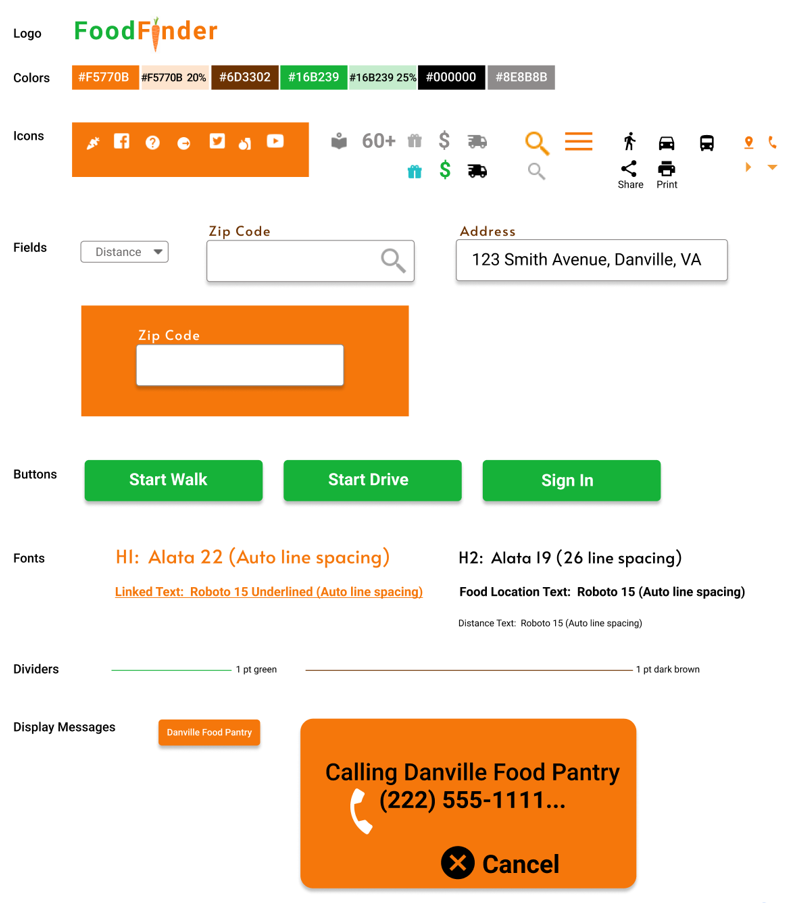 FoodFinder Design System