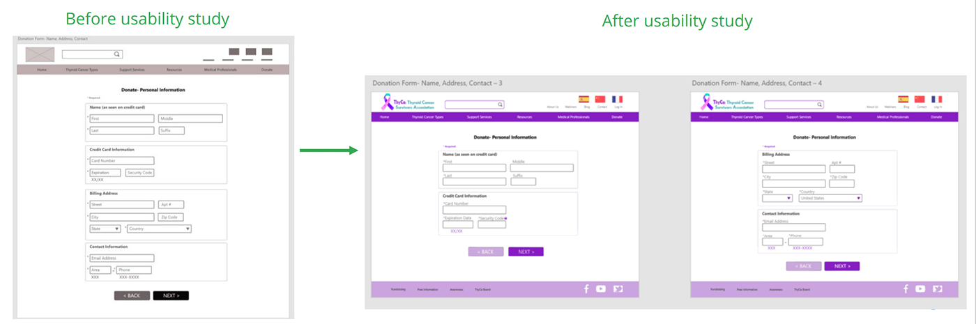 Design Iterations- Before and After