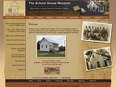 UI Design for Schoolhouse Museum